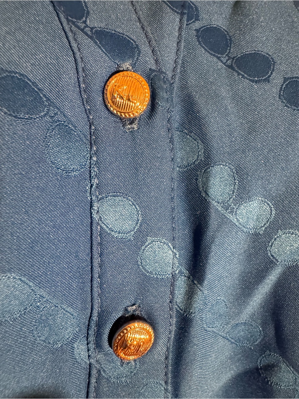 Karl Lagerfeld Royal Blue Button-Front Tunic - Picture 2 of 4